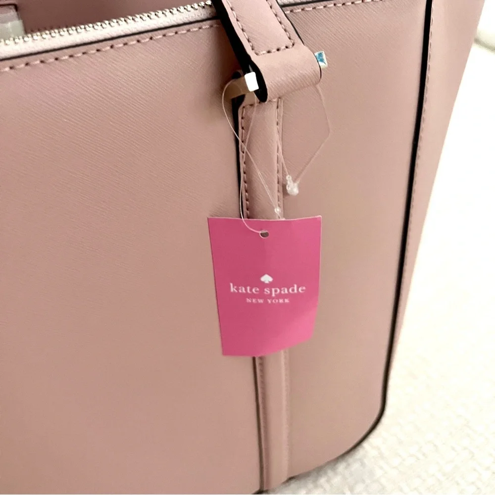 kate spade Pale Pink Leather Tote Laptop Bag